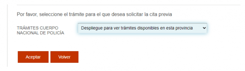 Solicitud de cita previa en Extranjería