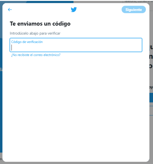 Crea cuenta de Twitter