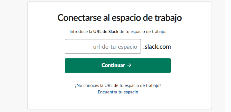 Conectarse al espacio de Trabajo