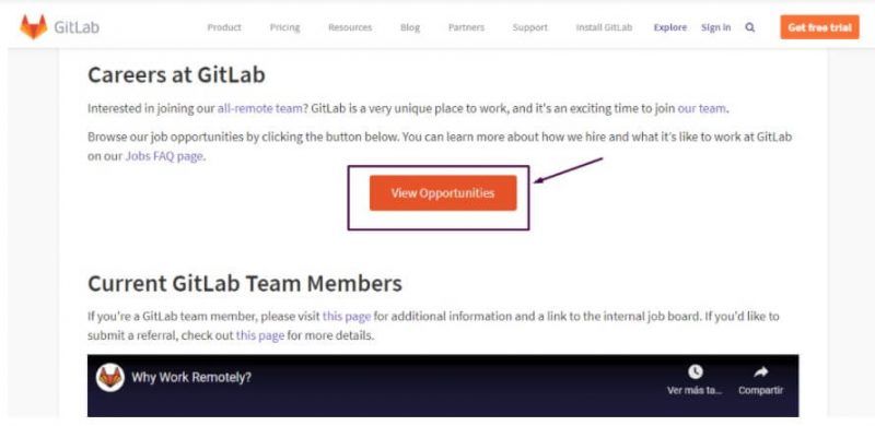 Gitlab oportunidades empleo remoto