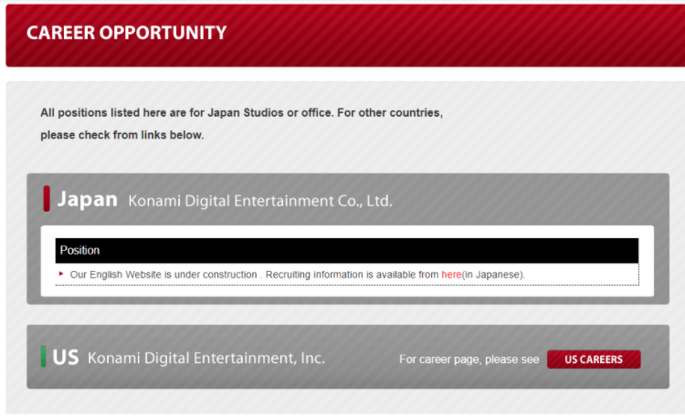 Konami empleo
