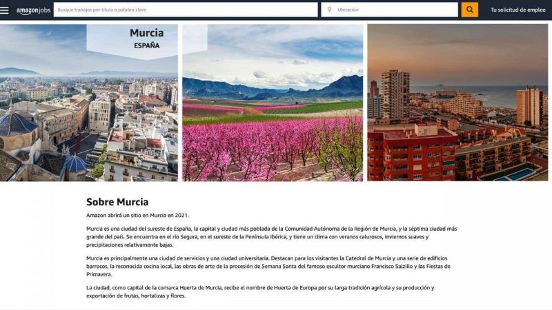 ofertas de empleo de Amazon en Murcia