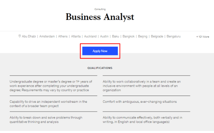 trabajar en McKinsey & Company
