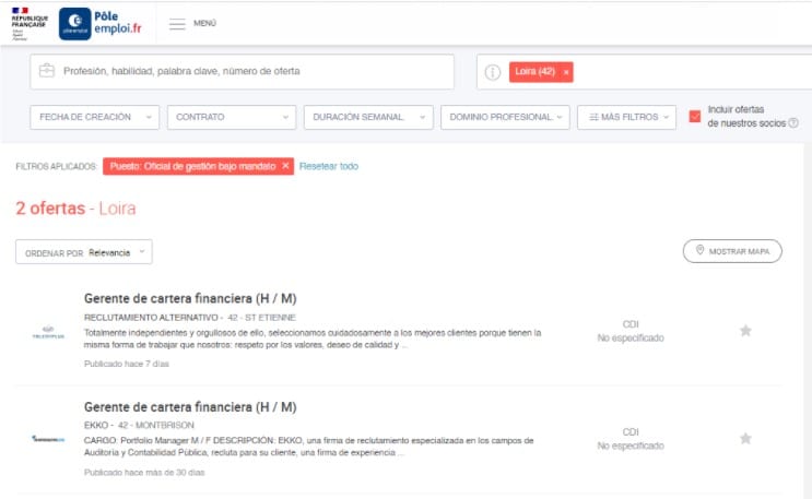 Pôle Emploi trabajo en Francia