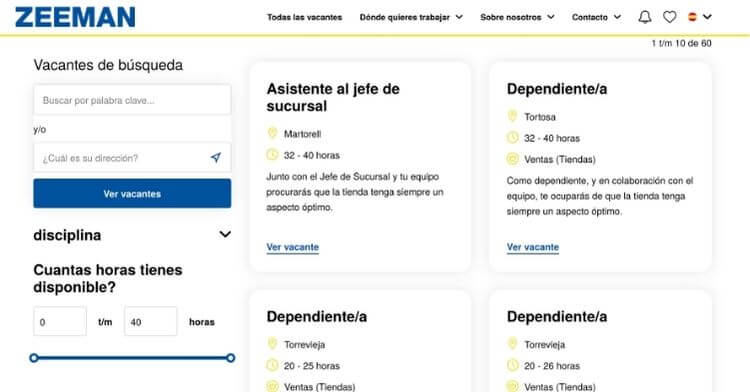 trabajar en Zeeman