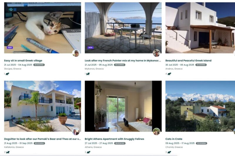cuidar casas en Grecia
