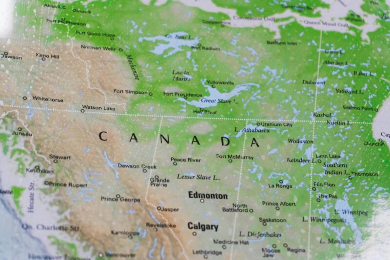 mapa de Canadá