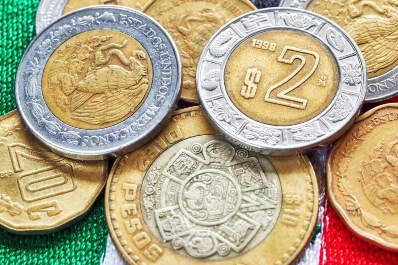 Monedas peso mexicana