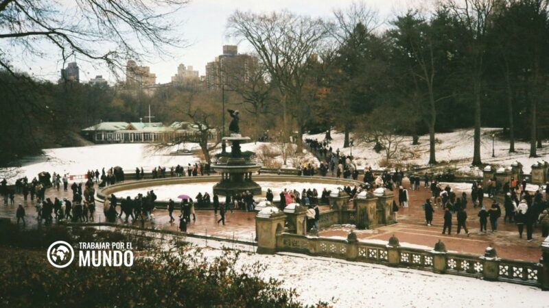 Central Park de Nueva York nevado
